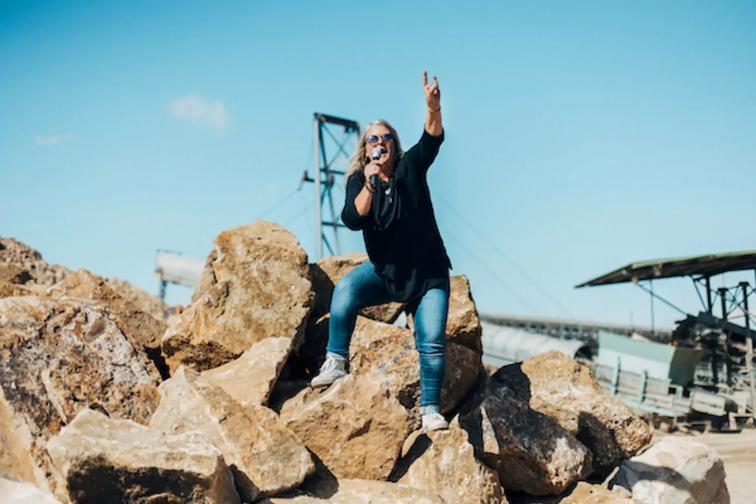 Westermann Rockstars Kampagne im Steinbruch Ibbenbüren